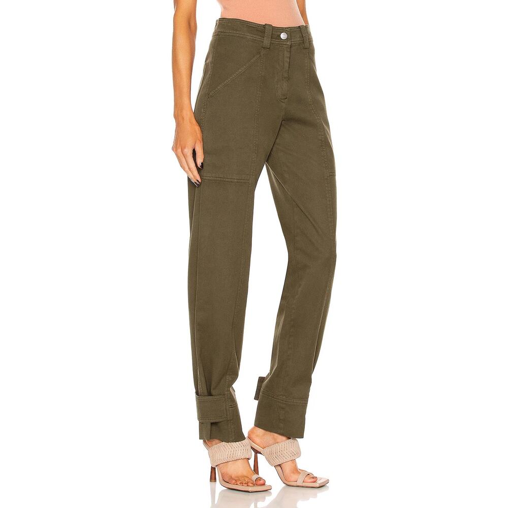 A.L.C. Briar Pants Clover Green Cargo Relaxed Size 2 Cotton Belted Relaxed Leg